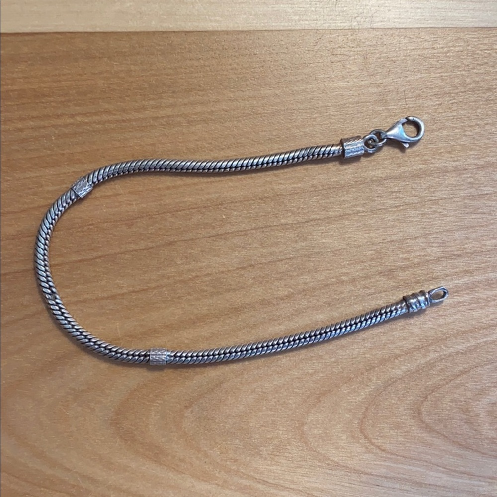 Sterling silver charm bracelet chain